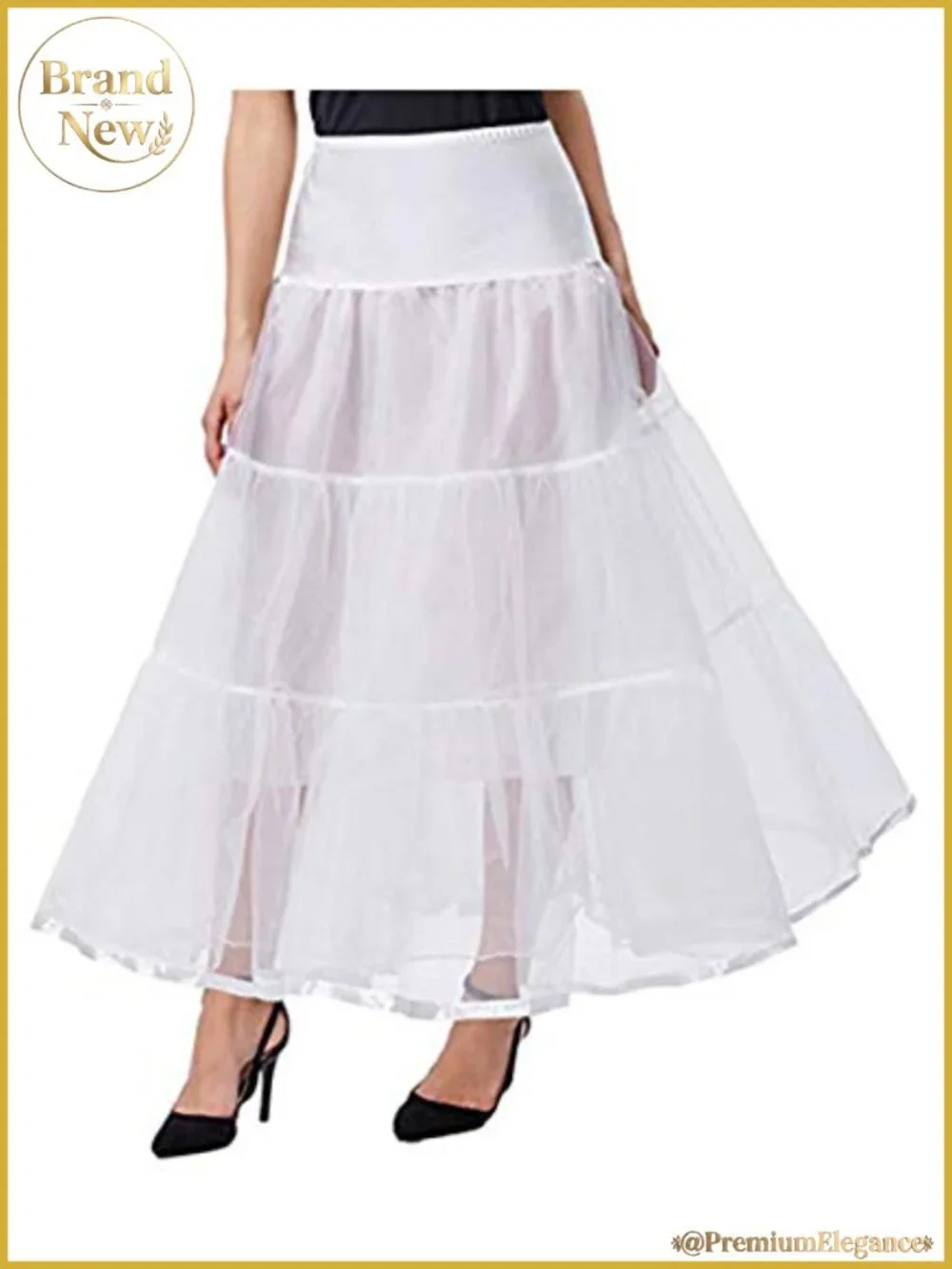 1950s A-Line Long Ankle Length Petticoats Crinoline Underskirt Wedding Half